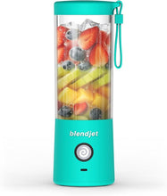 Load image into Gallery viewer, BlendJet Portable Blender for Smoothies &amp; Shakes - 16oz BlendJet 2 Cordless Personal &amp; Small Blender, USB-C Rechargeable &amp; Self Cleaning - Quiet Mini Travel Blender with Stainless Steel Blade (Mint)
