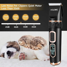 Load image into Gallery viewer, Dog Clippers Professional Heavy Duty Grooming Clipper 3-Speed Low Noise High Power Rechargeable Cordless Pet Tools for Small &amp; Large Dogs Cats Pets with Thick Coats
