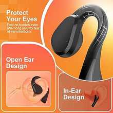 Load image into Gallery viewer, TTQ Open Ear Headphones, Open Ear True Wireless Earbuds Bluetooth 5.3, Wireless Sports Earbuds with Earhooks, 60H Playtime, Charging Case &amp; LED Display, Waterproof Earbuds for Running Workout
