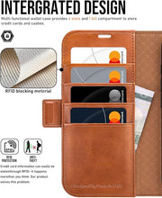 Load image into Gallery viewer, OCASE Compatible with iPhone 16 Plus Wallet Case, PU Leather Flip Folio Case with Card Holders RFID Blocking Kickstand [Shockproof TPU Inner Shell] Phone Cover 6.7 Inch 2024, Retro Brown
