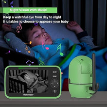 Load image into Gallery viewer, HelloBaby Upgrade Baby Monitor, 5&#39;&#39; Screen with 30-Hour Battery, Pan-Tilt-Zoom Video Baby Monitor with Camera and Audio, Night Vision, VOX, 2-Way Talk, 8 Lullabies and 1000ft Range No WiFi
