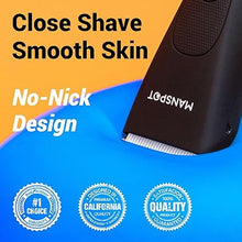 Load image into Gallery viewer, MANSPOT Manscape Groin &amp; Body Hair Trimmer for Men, Electric Ball Trimmer Pubic Trimmer Shaver,Manscape Kit with 4 Guard,Replaceable Ceramic Blade Heads,Waterproof Wet/Dry Shaver,90 Minutes Shaving
