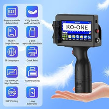 Load image into Gallery viewer, Handheld Inkjet Printer, 0.5 Inch Nozzle, Portable Inkjet Printer Gun for Text QRCode Barcode Production Date Time Logo Batch Number Print on Metal Wood Glass Cloth Carton Plastic
