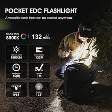 Load image into Gallery viewer, WUBEN E7 EDC Flashlight, 1800 Rechargeable Lumens Mini Flashlight, Super Bright Small Flashlight, 6 Modes IP68 Built-in Waterproof Handheld Flash Light for Emergencies Camping Hiking
