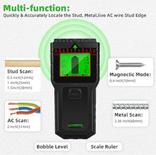 Load image into Gallery viewer, Stud Finder Wall Scanner - 8 in 1 Stud Detector Detector Beam Finders Wall Detector Sensor Center Finding with LCD Display for Wood AC Wire Metal Studs Cable Joist Detection (Black)
