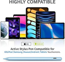 Load image into Gallery viewer, Stylus Pens for Touch Screen, DRYMOKINI Stylist Pen Compatible for Android and iOS Tablet/Phones, Rechargeable Universal Stylus Pencil Compatible for A-pple/i-Pad/Phone Tablet, Blue
