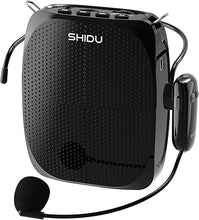 Load image into Gallery viewer, SHIDU Voice Amplifier for Teachers, Personal Voice Amplifier with Wireless Microphone Headset, 10W Output 1800mAh Personal Portable Speaker Suitable for Coaches,Tour Guides, Promotions, Outdoors
