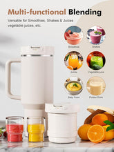 Load image into Gallery viewer, Portable Blender Lid for Adventure/Stanley Quencher H2.0 FlowState 40oz personal blender for shakes and smoothies portable juicer small blender for smoothies magic bullet blender cup
