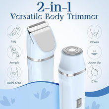 Load image into Gallery viewer, Electric Shaver for Women - Body Hair Trimmer Shaver for Women's Grooming, Wet &amp; Dry Use Groomer, Dusk Razor for Women, Ladies Electric Razors for Legs, Female Trimmer for Private Area, Blue
