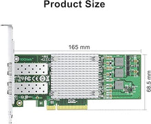 Load image into Gallery viewer, 10Gtek 10Gb PCI-E NIC Network Card, with Broadcom BCM57810S Chipset, Dual SFP+ Port, PCI Express Ethernet LAN Adapter Support Windows Server/Windows/Linux/VMware
