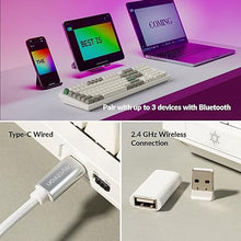Load image into Gallery viewer, Keychron Q6 Max QMK/VIA Bluetooth Wireless /2.4 GHz/USB-C Wired Custom Mechanical Keyboard, Full Size Programmable Knob RGB Backlit Hot-Swappable Gateron Red Switch for Mac Windows Linux - White
