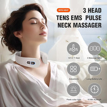 Load image into Gallery viewer, Neck Massager for Pain Relief Deep Tissue, FSA HSA Eligible Items, Electric Pulse Neck Massager with Heat, 9 Modes 50 Levels Cordless Cervical Neck Massage for Women Men
