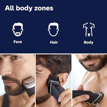 Load image into Gallery viewer, Norelco Philips Multigroomer All-in-One Trimmer Series 5000, 18 Piece Mens Grooming Kit, for Beard Face, Hair, Body Hair Trimmer for Men, No Blade Oil Needed, MG5750/49
