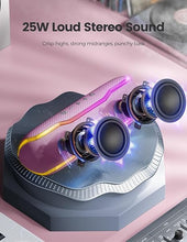 Load image into Gallery viewer, Portable Bluetooth Speaker, IPX7 Waterproof Wireless Speaker with Colorful Flashing Lights, 24H Playtime, 100ft Bluetooth Range, Outdoor, Home Speaker, TWS Pairing for Women, Girls Gift - Pink
