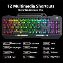 Load image into Gallery viewer, AULA Gaming Keyboard, T102 104 Keys Gaming Keyboard and Mouse Combo with RGB Backlit, All-Metal Panel, Anti-Ghosting, PC Gaming Keyboard and Mouse, USB Wired Keyboard Mouse for MAC Xbox PC Gamers
