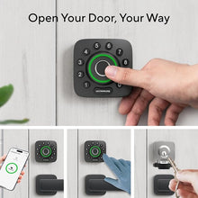 Load image into Gallery viewer, ULTRALOQ Smart Locks for Front Door - U-Bolt Pro WiFi Smart Door Lock with Handle Set, Fingerprint Keyless Entry Door Lock with Door Sensor, Smart Exterior Front Door Lock Set, Built-in WiFi Deadbolt
