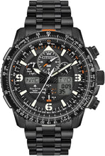 Load image into Gallery viewer, Citizen Men's Promaster Air Skyhawk Eco-Drive Pilot Watch, Atomic Timkeeping Technology, Chronograph, Power Reserve Indicator, Ana-digi Display, Luminous Hands and Markers, Anti-Reflective Crystal, Black Ion-Plated
