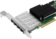 Load image into Gallery viewer, 10Gb PCI-E NIC Network Card for Intel X710-DA4,100MbE/1GbE/10GbE Quad SFP+ Ports, with Intel XL710-BM1 Chip,10GbE PCI Express 3.0 X8 Ethernet Adapter Support Windows/Linux/VMware
