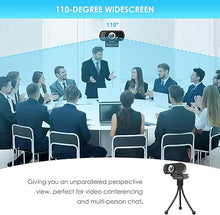 Load image into Gallery viewer, Full HD 1080P Webcam with Privacy Shutter and Tripod, Pro Streaming Web Camera with Microphone, Widescreen USB Computer Camera for Laptop Desktop
