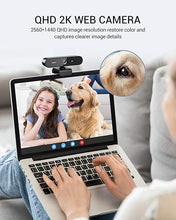 Load image into Gallery viewer, DEPSTECH Webcam with Microphone for Desktop, 2K QHD USB Web Cam with Auto Light Correction, Desktop Computer Camera Streaming Camera for Video Conferencing, Teaching, Streaming, and Gaming
