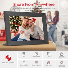 Load image into Gallery viewer, Digital Picture Frame WiFi, 10.1 Inch Frameo Digital Photo Frame 32GB Memory, IPS Touch Screen, Auto-Rotate, Share Pictures Videos Instantly, Wedding, Birthday, Gift for Mom, Dad, Grandparents
