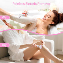 Load image into Gallery viewer, Electric Razor for Women, 4-in-1 Bikini Trimmer &amp; Body Shaver for Nose Hair Face Eyebrow Arms Legs Armpit Underarm Pubic Area, Rechargeable Wet/Dry Painless Hair Removal
