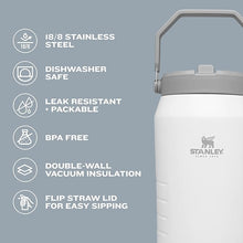 Load image into Gallery viewer, Stanley IceFlow Stainless Steel Water Jug with Straw, Vacuum Insulated Water Bottle for Home and Office, Reusable Tumbler with Straw Leak Resistant Flip, Pool, 96OZ
