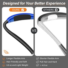 Load image into Gallery viewer, Vekkia Rechargeable LED Neck Reading Light, Book Lights for Reading in Bed, 3 Brightness Levels, Flexible Soft Silicone Arms Comfortable Wear, Long Lasting. Perfect for Readers, Craft &amp; Knitting
