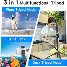 Load image into Gallery viewer, 71&#39;&#39; Auto Face Tracking Tripod 360° Rotation Phone Tripod with Remote Control and Phone Holder, Selfie Stick Tripod with Selfie Light for iPhone, Android, Applied to YouTube, Tiktok, Live Vlog Video
