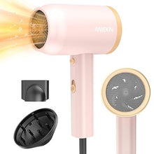Load image into Gallery viewer, ANIEKIN Hair Dryer, 1875W Ionic Blow Dryer with Diffuser and Concentrator for Women Curly Hair Fast Drying as Constant Temperature, Portable Hair Dryer for Travel, Pink
