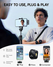 Load image into Gallery viewer, Wireless Lavalier Microphone for iPhone/iPad/Android/PC Devices with Lightning/USB-C, Mini Microphone with Noise Cancellation for Video Recording, Streaming, Interview, Conference, Vlog, YouTube
