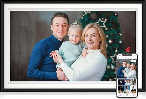 Digital Picture Frame Large 15.6 Inch, Mvgges WiFi Digital Photo Frame 32GB with 1920 * 1080 IPS Full HD Touchscreen, Wall-mountable, Share Photos and Videos Instantly from Anywhere via Free App