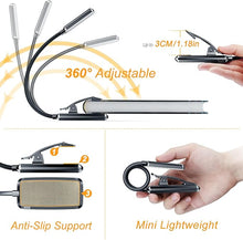 Load image into Gallery viewer, Gritin 9 LED Rechargeable Book Light for Reading in Bed -Eye Caring 3 Color Temperatures,Stepless Dimming Brightness,80 Hrs Runtime Small Lightweight Clip On Book Reading Light for Studying

