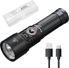 Load image into Gallery viewer, Fenix LD45R 2800 Lumens Zoomable USB-C Rechargeable Flashlight with Stepless Adjustable Focus Between Spotlight and Floodlight with OLED Display and Lumentac Organizer
