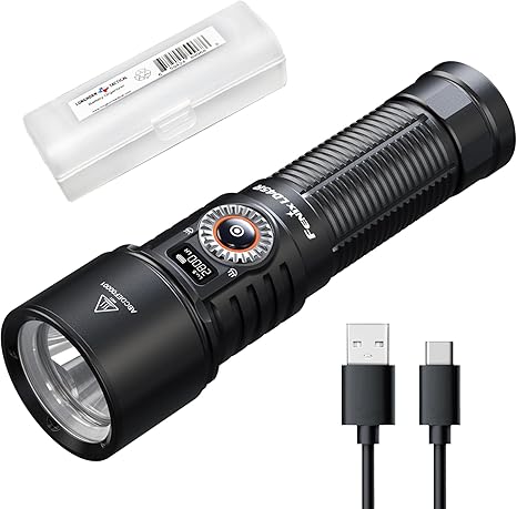 Fenix LD45R 2800 Lumens Zoomable USB-C Rechargeable Flashlight with Stepless Adjustable Focus Between Spotlight and Floodlight with OLED Display and Lumentac Organizer