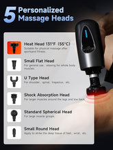 Load image into Gallery viewer, Deep Tissue Massage Gun with Heated Head, Handheld Muscle Massage Gun with Carry Case, Electric Muscle Massage Gun with 6 Replacements for Athletes Home Gym Christmas Gift, FSA and HSA Eligible
