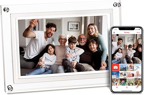 10.1 inch WiFi Digital Picture Frame, Smart Electronic Photo Frame 1280x800 HD IPS Touchscreen, 32GB Memory, Auto-Rotate, Instant Photo/Video Sharing Anywhere Frameo APP