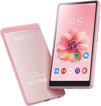 Load image into Gallery viewer, AGPTEK 40GB MP3 Player with Bluetooth and WiFi, 4&#39;&#39; Full Touch Screen MP4 Player with Spotify, Android Online Music Player with Speaker, FM Radio, Model: T05 (Pink)
