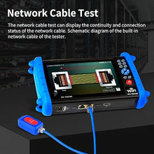 Load image into Gallery viewer, CCTV Camera Tester 7&quot; IPS Touch Screen 6K 12mp IP Camera Tester CVBS Analog Camera Built-in WiFi with IP Discovery/POE/RJ45 Cable TDR Test/PTZ Control/HDMI Output/IPC Tester/Network Tool
