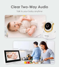 Load image into Gallery viewer, nannio-Connect Smart WiFi Touchscreen Baby Monitor, HD Monitor WiFi Smartphone - Night Vision, Temper Sensor, 2-Way Audio, Pan-Tilt-Zoom via 5&quot; Screen and Free APP, Work with iOS, Android, Ideal Gift
