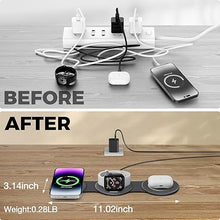 Load image into Gallery viewer, 3 in 1 Charging Station for Apple Multiple Devices, Foldable Travel Wireless Charger 18W for iPhone 16 15 14 13 Pro Max Plus &amp;Apple Watch Series/Airpods
