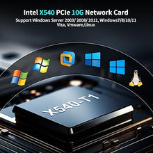 Load image into Gallery viewer, 10Gb Base-T PCI-e Network Card, Intel X540-T1 Controller, NICGIGA 10Gbps Ethernet Adapter with 10Gbe RJ45 Port ? 10G NIC Card, Support Windows/Windows Server/Linux/Vmware/ESX
