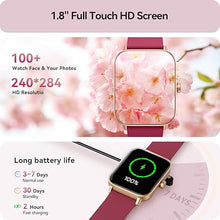 Load image into Gallery viewer, Gydom Smart Watch for Women Android &amp; iPhone, Alexa Built-in, 1.8&quot; Smartwatch with Heart Rate/SpO2/Sleep Monitor, IP68 Waterproof Activity Fitness Tracker, 101+ Sports Mode
