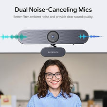 Load image into Gallery viewer, DEPSTECH 4K Webcam with Remote Control, Ultra HD Webcam with Microphones, Noise-Canceling, AutoFocus, Low-Light Correction, Privacy Cover, Web Camera for PC/Mac/Laptop/Desktop/Zoom/Teams
