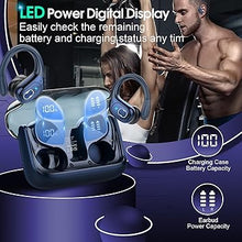 Load image into Gallery viewer, Wireless Earbuds 75hrs Bluetooth 5.3 Headphone Sport, 2024 Bluetooth Earbuds Stereo Deep Bass Over Ear Bud with Earhooks, ENC Noise Cancelling Mic, IPX7 Waterproof Earphone, Royal Blue
