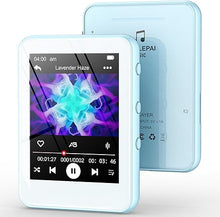 Load image into Gallery viewer, MP3 Player with Bluetooth, Portable Music Player with Full Touch Screen, FM Radio, Voice Recorder, Micro SD Card Slot, Built-in 64GB, Includes Wired Earphones, Ideal for Kids and Workouts
