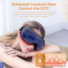 Load image into Gallery viewer, Eye Massager, Smart Eye Massager with Heat, Upgraded Heated Eye Mask Massager with Bluetooth Music, Face Eye Care Device for Eye Strain, Migraines, Dry Eyes, Ideal Gifts for Men Women
