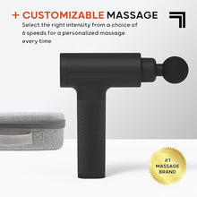 Load image into Gallery viewer, Sharper Image Powerboost Massage Gun Version 3.0-5 Attachments, Quiet Motor, Ergonomic, 6-Speed Lightweight Percussion Massager, Deep Tissue Full Body Muscle Recovery for Pain - Black [Exclusive]
