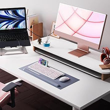 Load image into Gallery viewer, Wireless Keyboard and Mouse, Rechargeable, Adjustable 7 Color Backlight, Ergonomic, Quiet, with Phone Holder, 2.4G Stable Connection Slim Mac Keyboard and Mouse (White)
