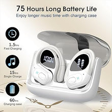 Load image into Gallery viewer, Wireless Earbuds 75hrs Bluetooth 5.3 Headphone Sport, 2024 Bluetooth Earbuds Stereo Deep Bass Over Ear Bud with Earhooks, ENC Noise Cancelling Mic, IPX7 Waterproof Earphone White

